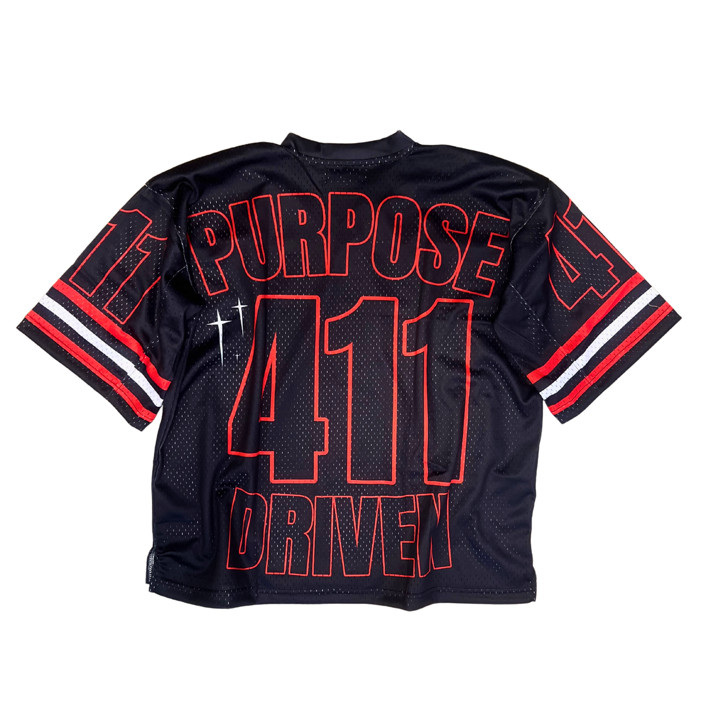 YEAUX Purpose Driven 411 mesh jersey - black/red/white