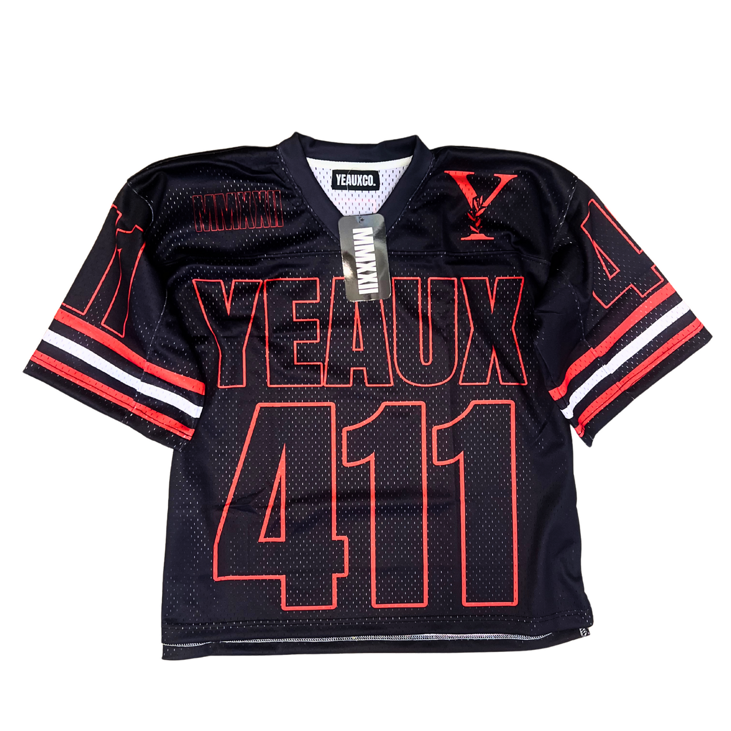 YEAUX Purpose Driven 411 mesh jersey - black/red/white