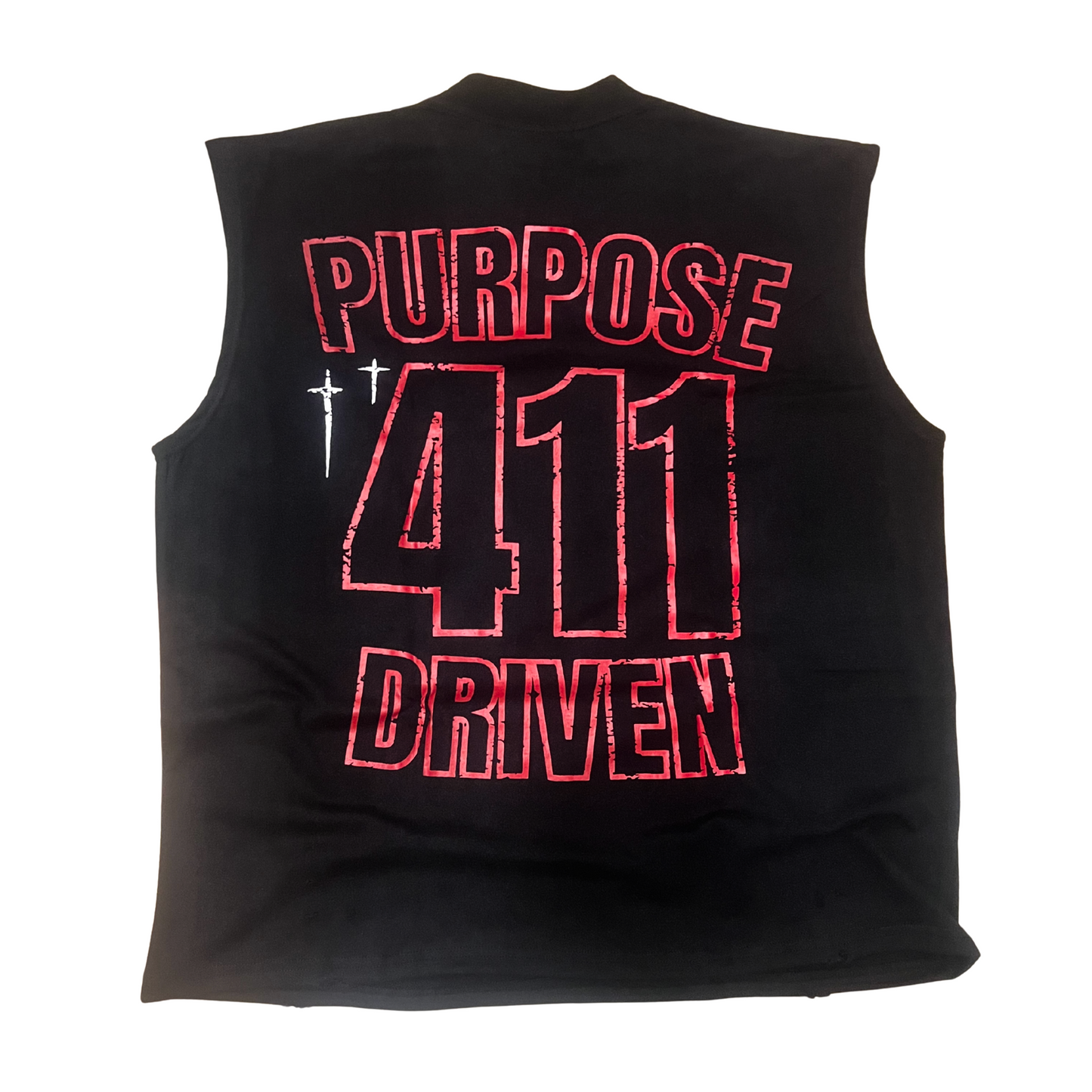 YEAUX 411 cut off - black/red