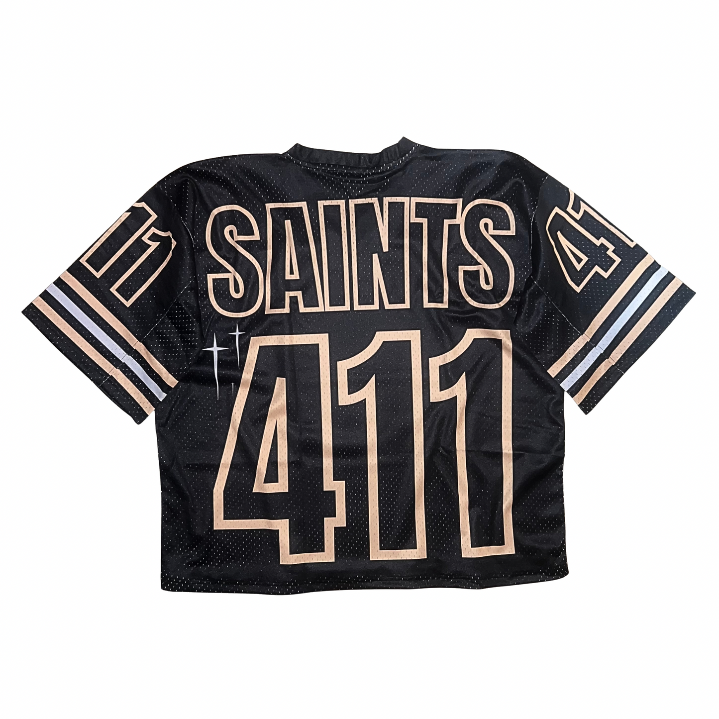 YEAUX SAINTS mesh jersey - black/cream/white