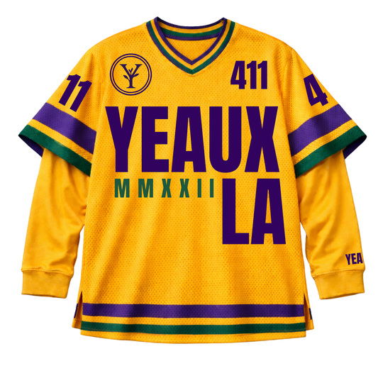 YEAUXLA MG26 double layer mesh jersey - gold