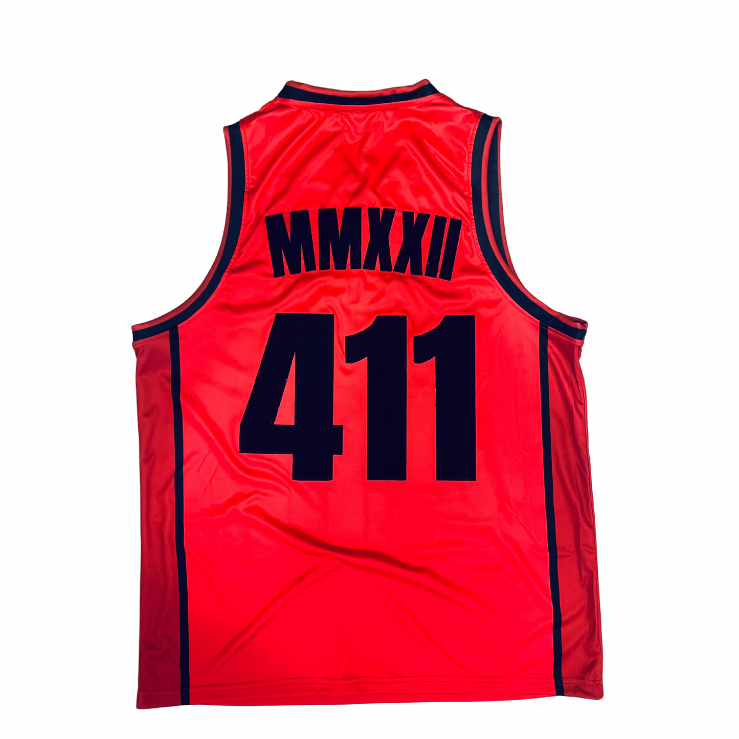 YEAUX 411 Authentic BBall Jersey - red/blakc
