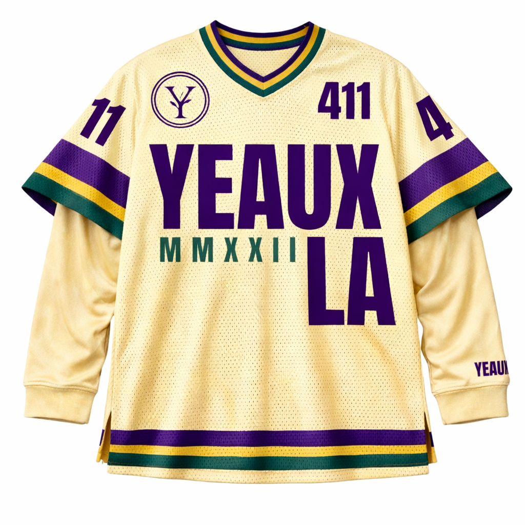 YEAUXLA MG26 double layer mesh jersey - cream