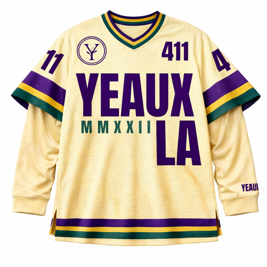 YEAUXLA MG26 double layer mesh jersey - cream