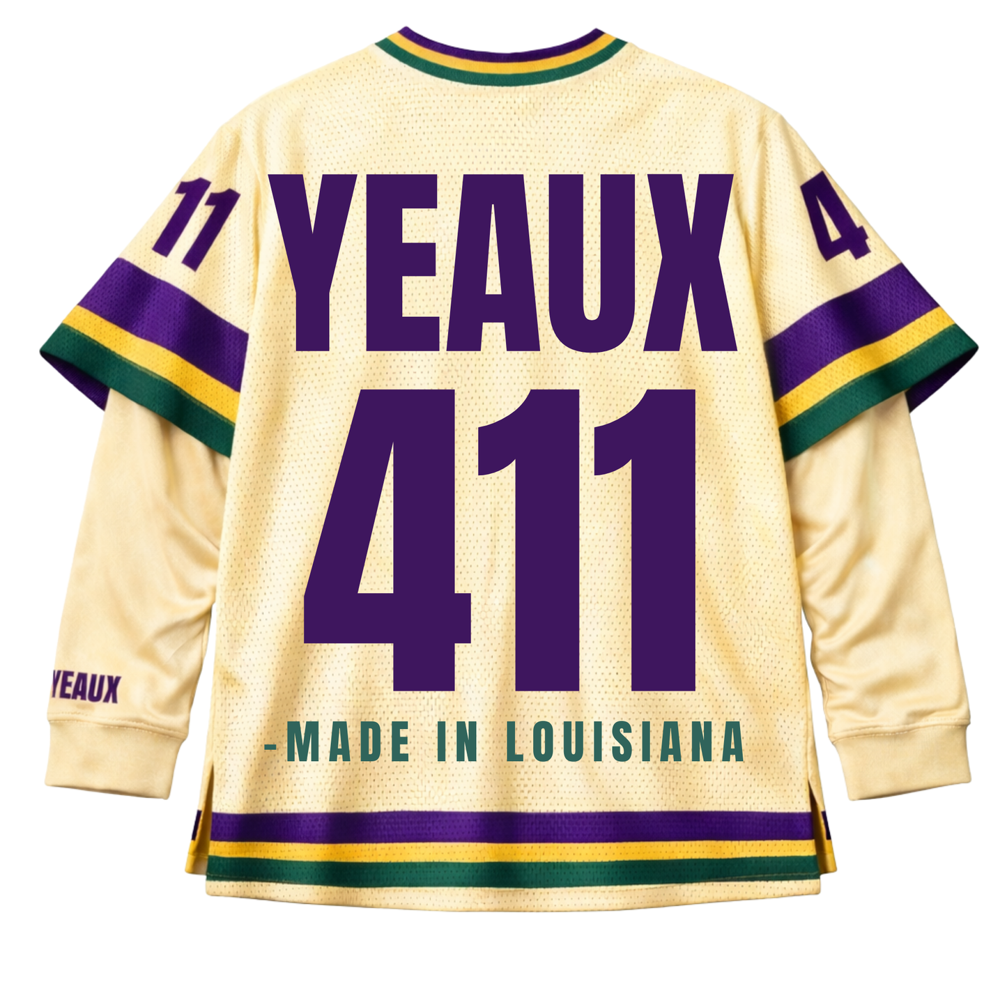 YEAUXLA MG26 double layer mesh jersey - cream