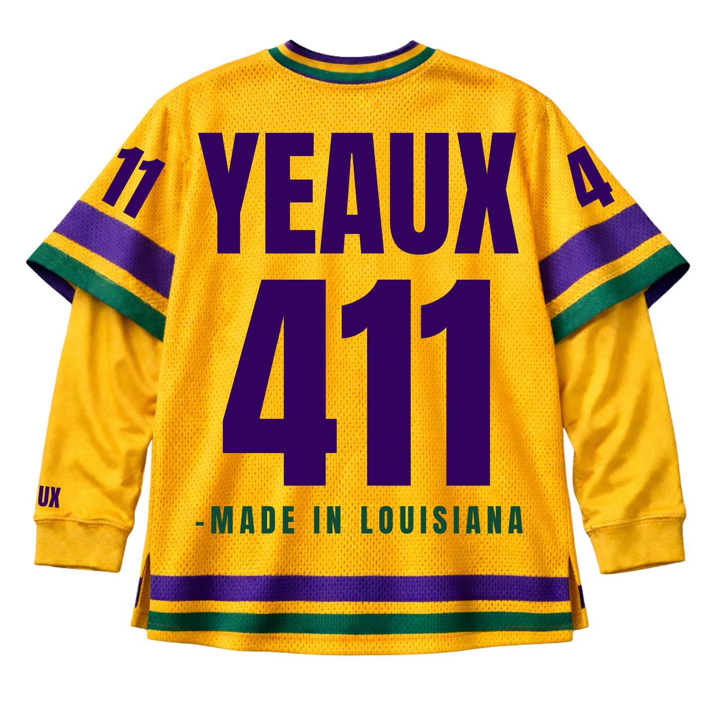YEAUXLA MG26 double layer mesh jersey - gold