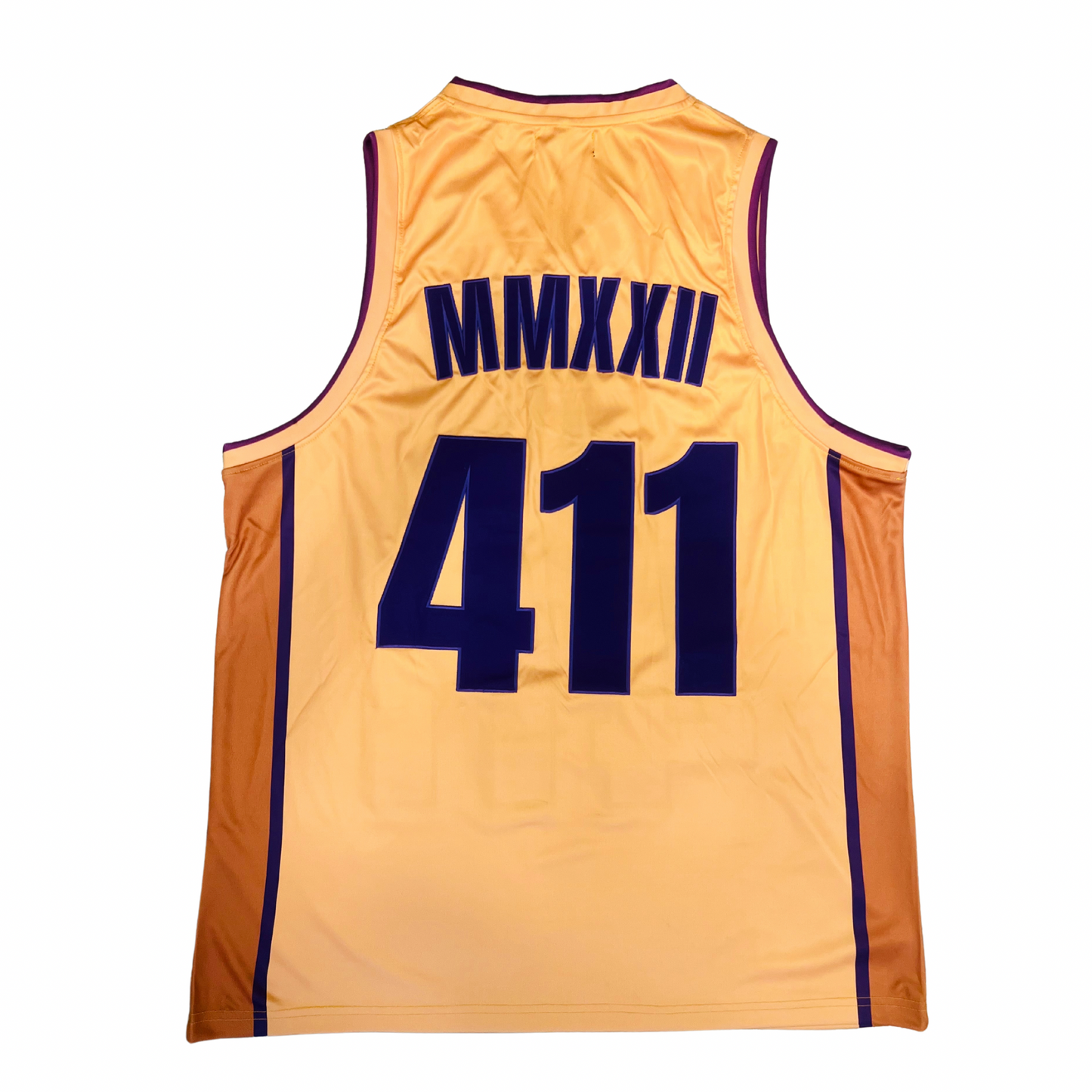 YEAUX 411 Authentic BBall Jersey - gold/purple