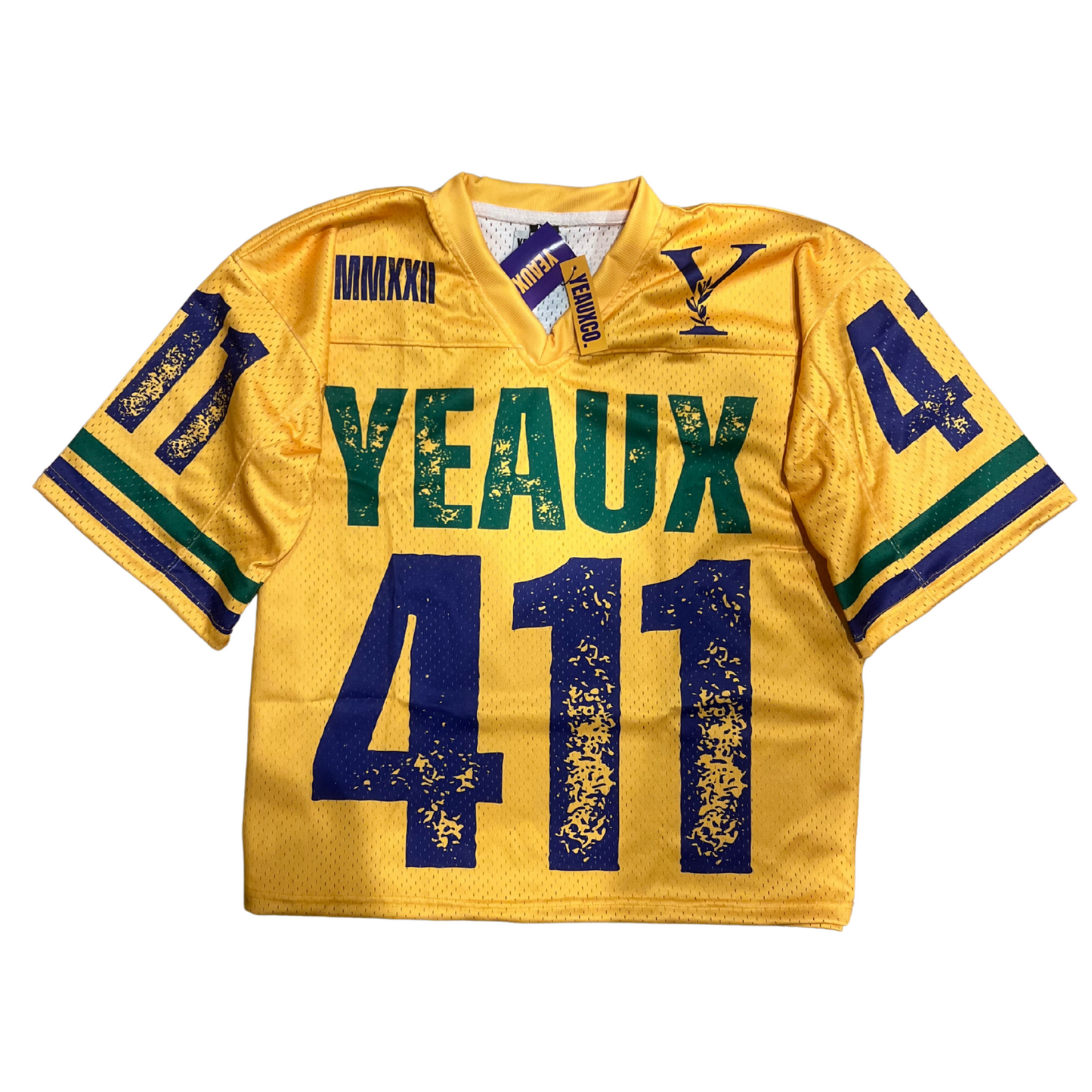 YEAUX MG 411 mesh jersey - gold