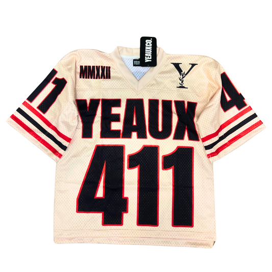 YEAUX Purpose Driven 411 mesh jersey - cream/black/red