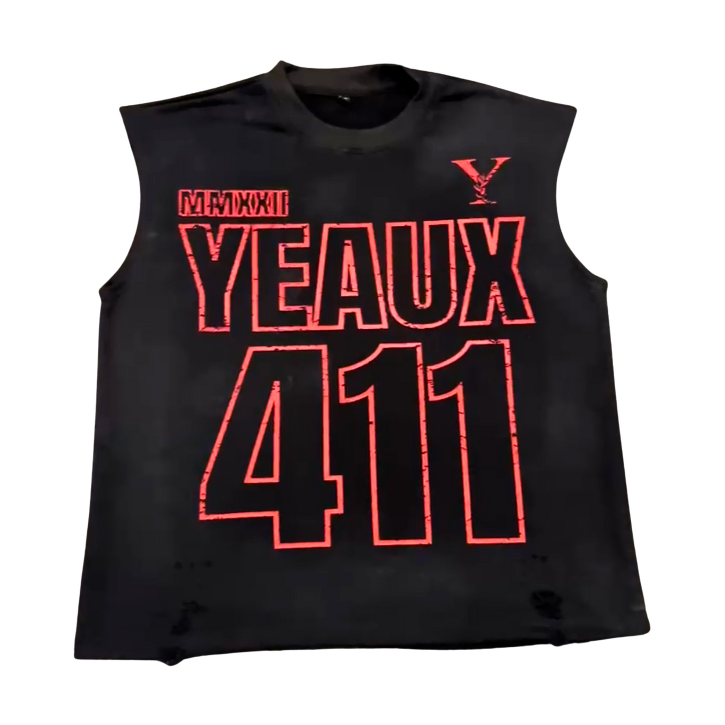 YEAUX 411 cut off - black/red