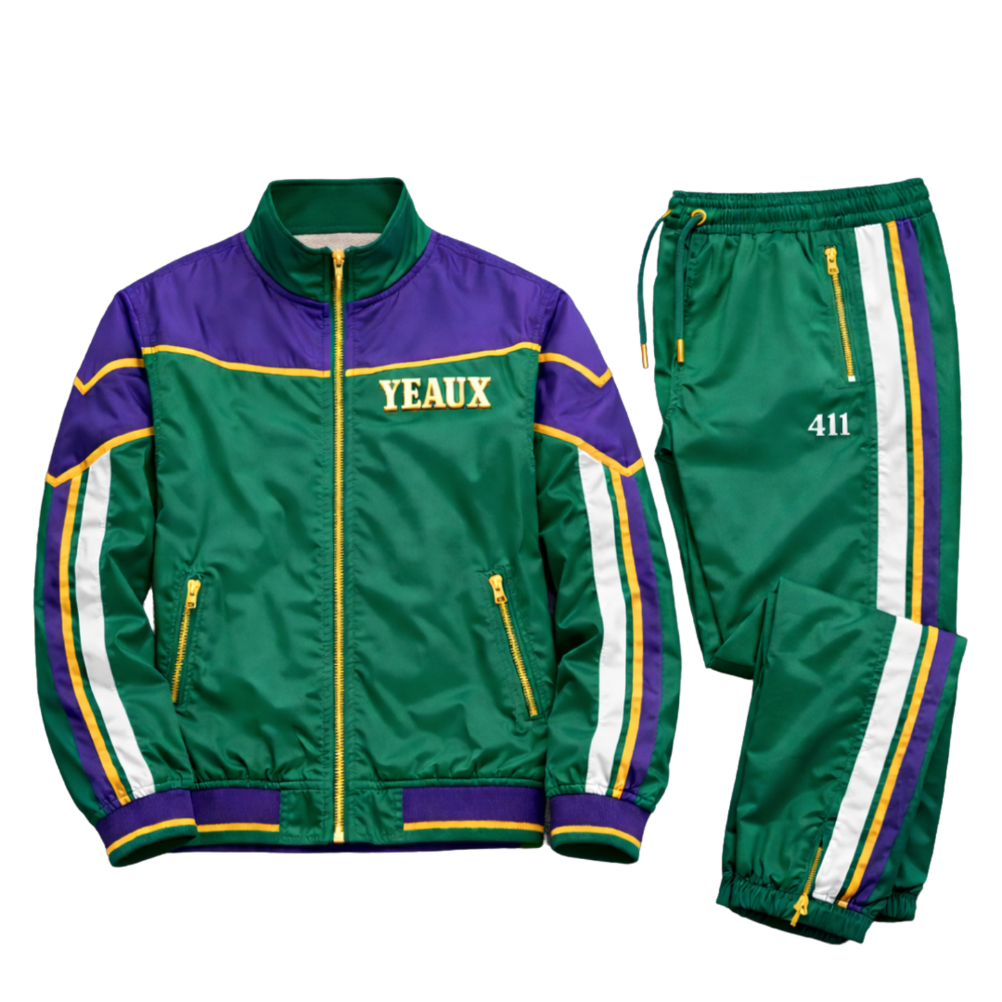 YEAUX MG26 nylon tracksuit - green